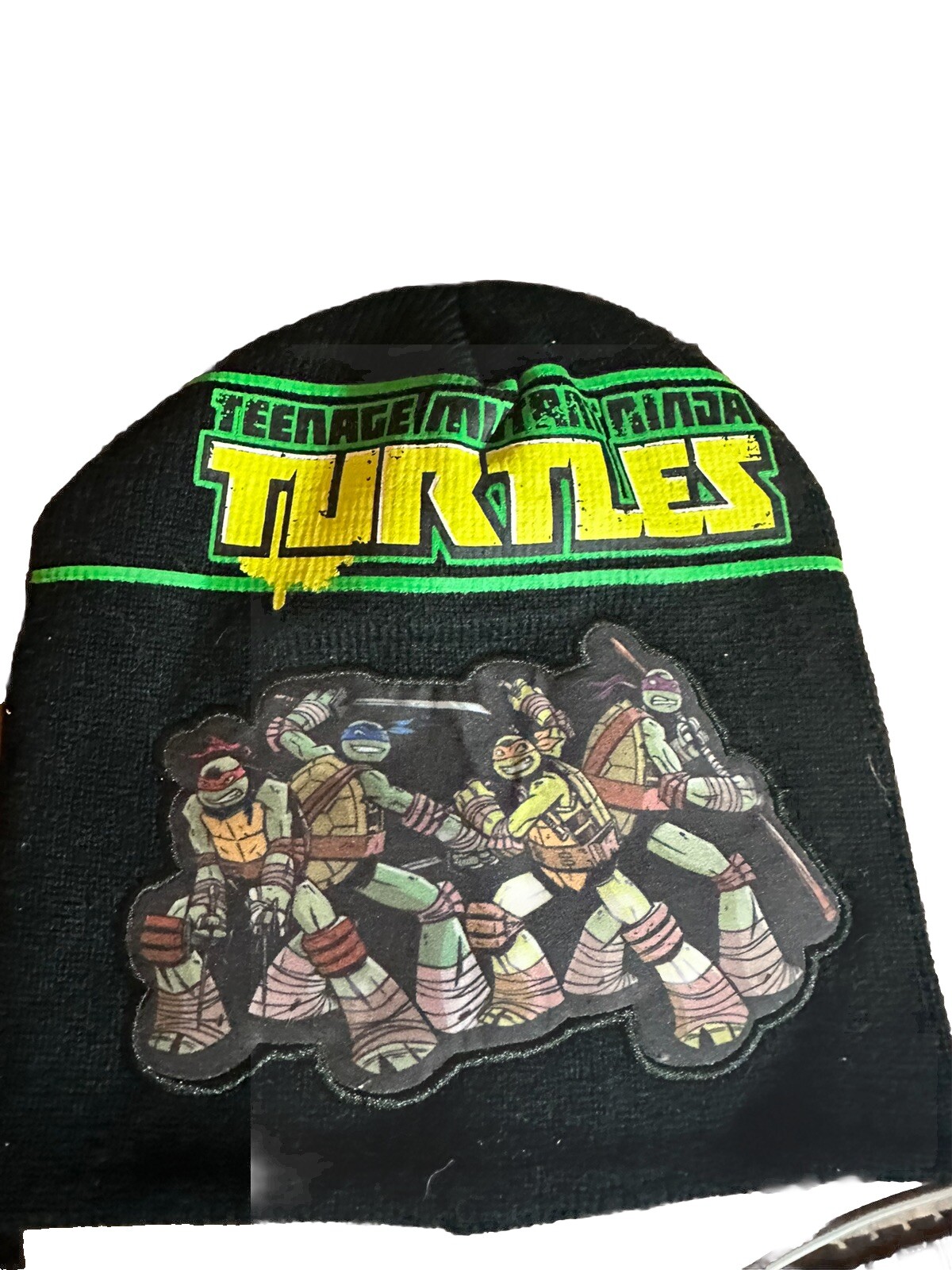 Nickelodeon 2014 Viacom TMNT Beanie Hat Boys Black  Logo One Size Fits Most