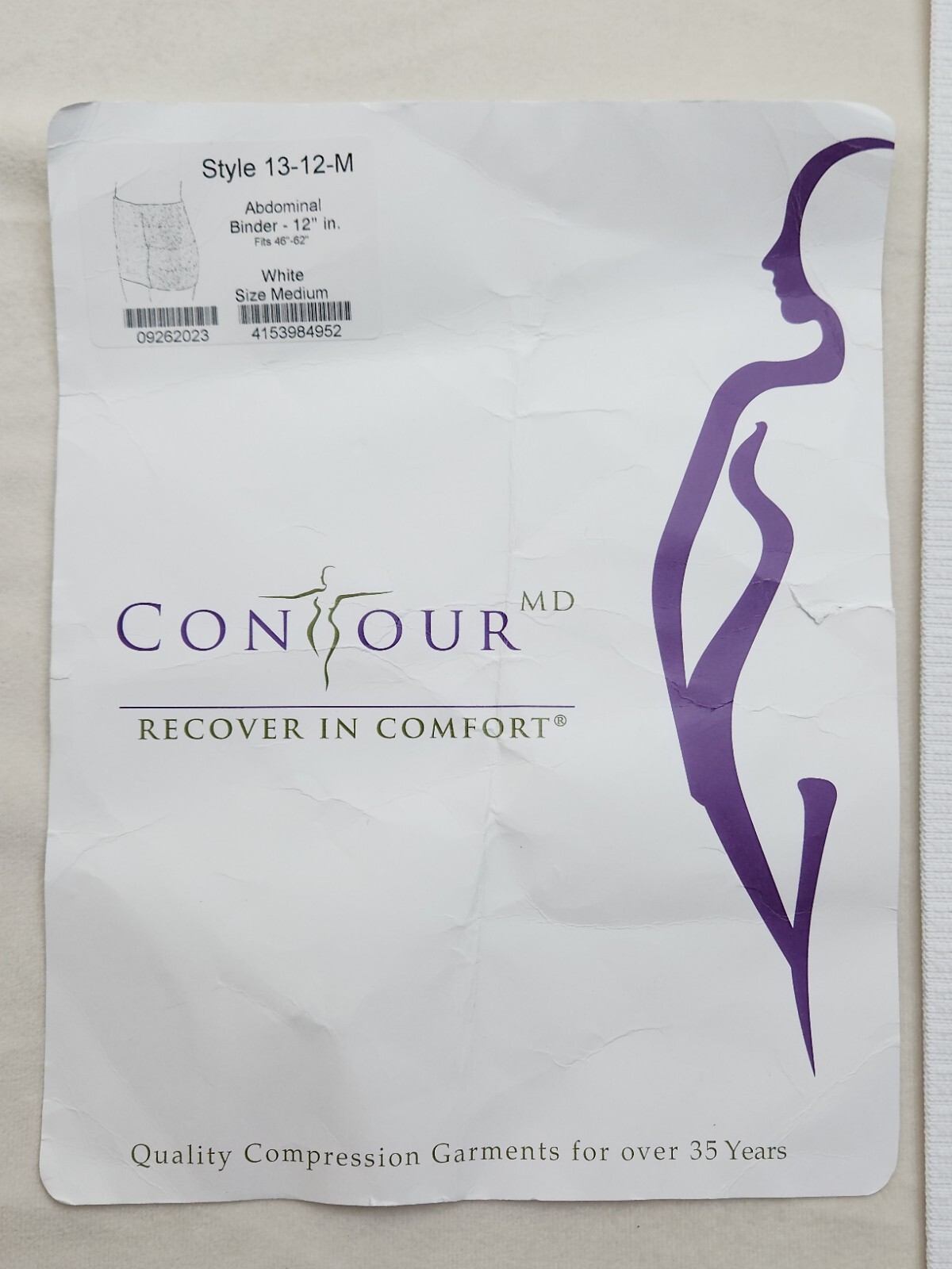 ContourMD Abdominal Binder Compression Wrap Postpartum Belly Band B2