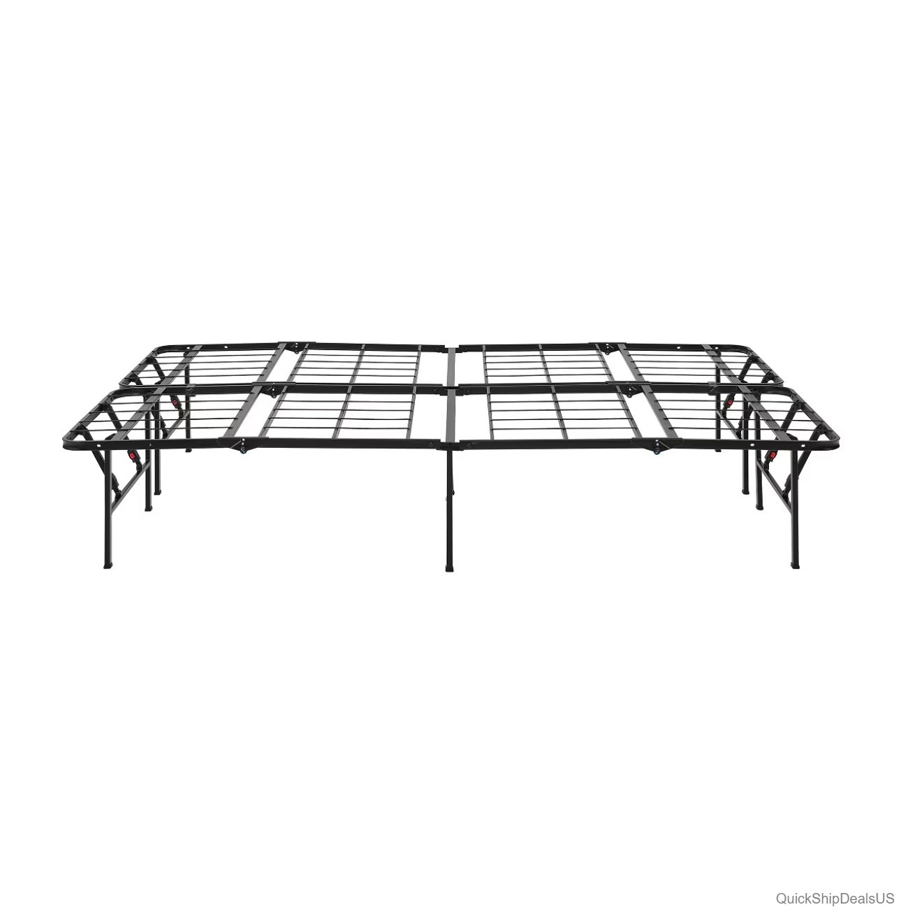 Quad Folding Platform Bed Frame 14 Inch High Steel Queen No Box Spring Needed