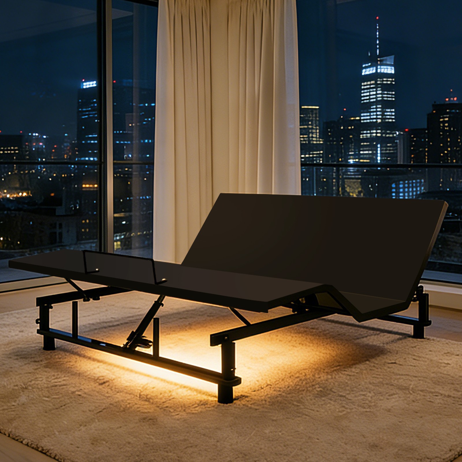 Queen/King Electric Bed Frame Adjustable Bed Base with Head Foot Incline Remote