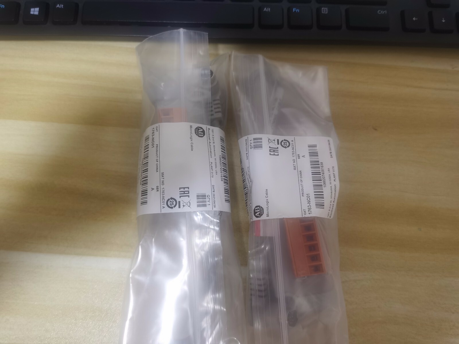 New AB 1763-NC01 MicroLogix DH-485 Comm Cable Surplus SEALED US