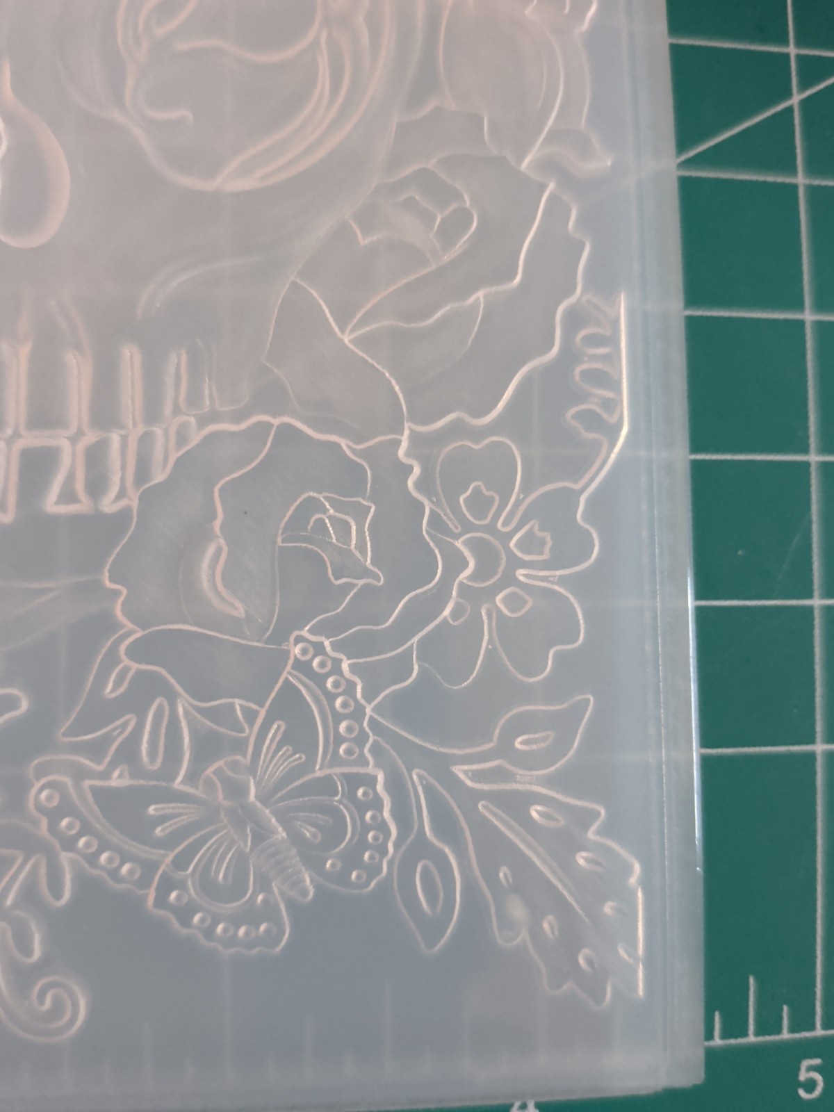 Universal Thin plastic 3d embossing folder Halloween Sugar Skull Day Of Dead