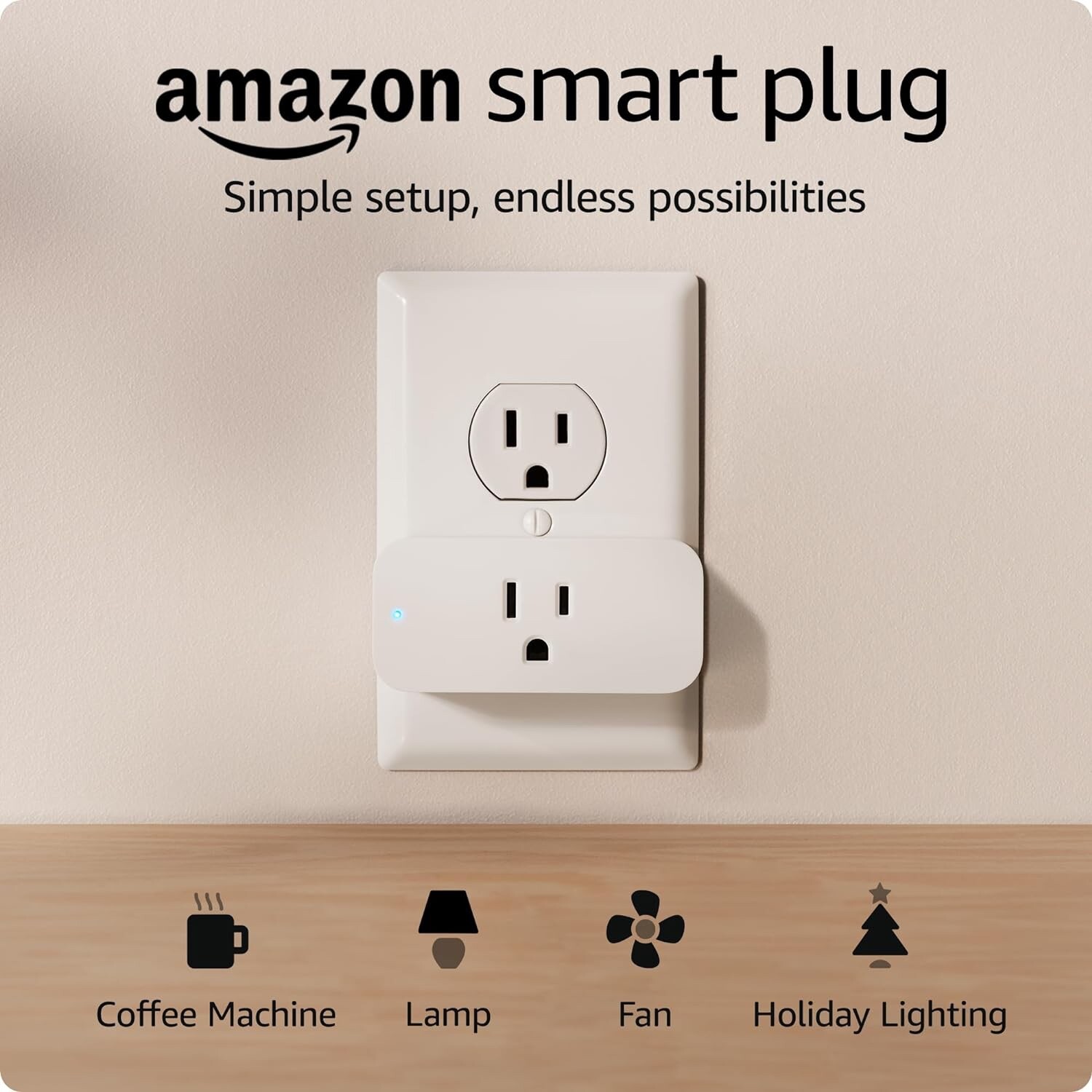 Amazon Smart Plug, Works w/ Alexa - 1 Pack NEW
