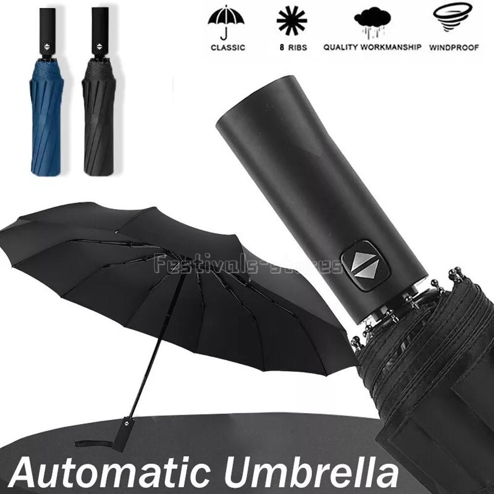 NEW Automatic Umbrella Sun / Rain Anti-UV Windproof 3 Folding Compact Umbrella