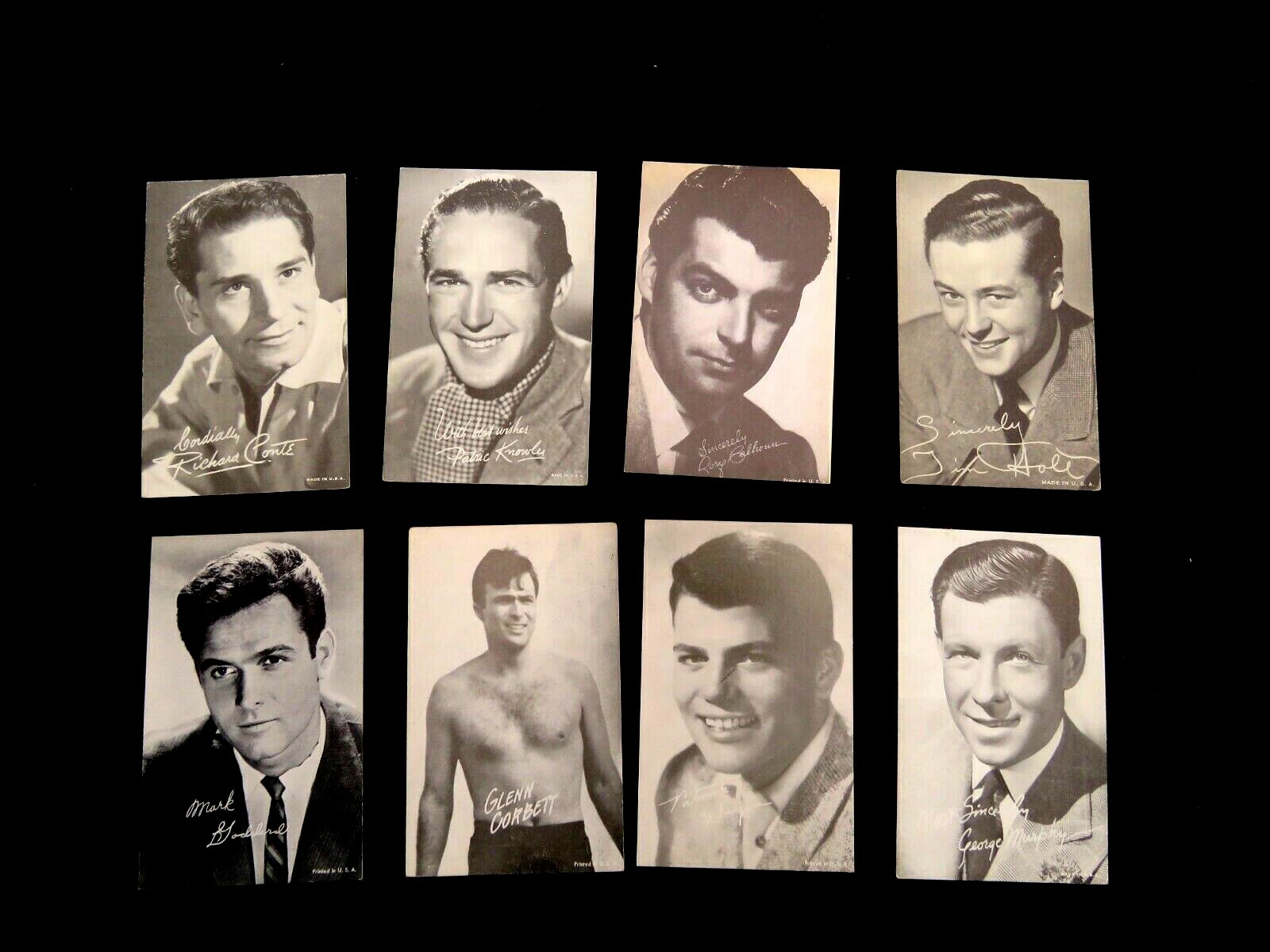 Lot of 8 1940's 1950's Actors Arcade Cards C