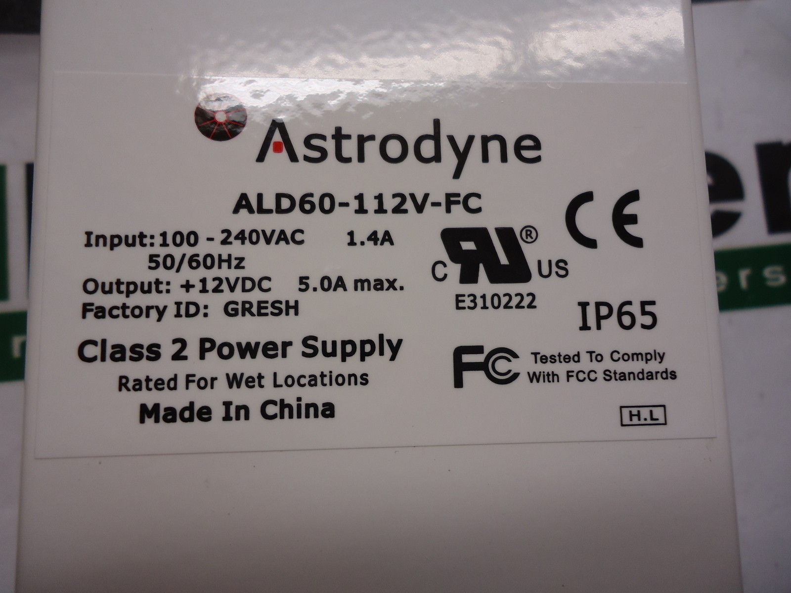 ALD60-112V-FC Astrodyne Class 2 Power Supply Brand New!