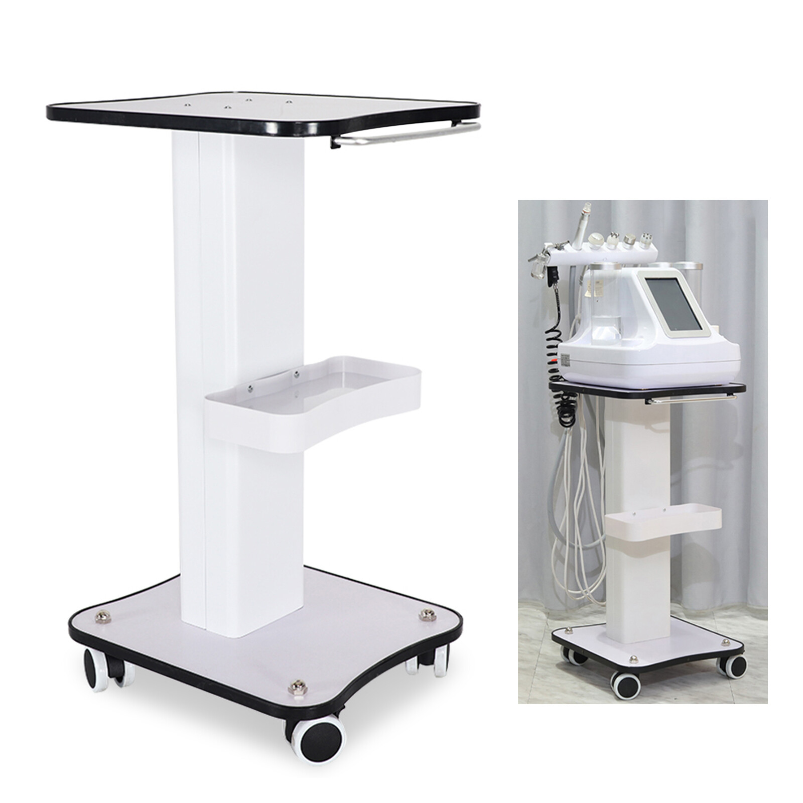 Esthetician Cart Trolley Cart with Wheels 3 Tier Beauty Rolling Cart Trolley SPA