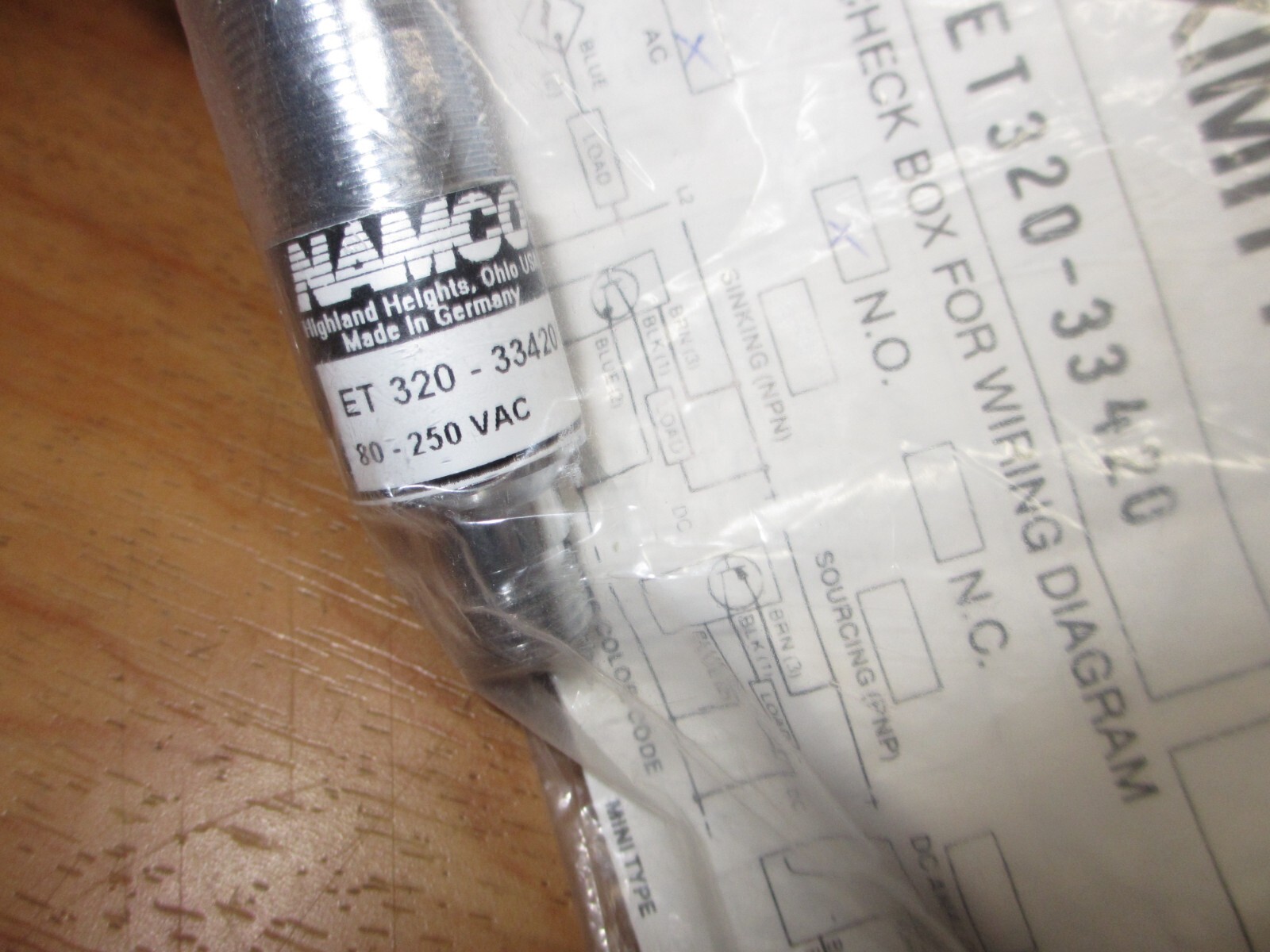 Namco ET320-33420 *NEW* Proximity Sensor Switch