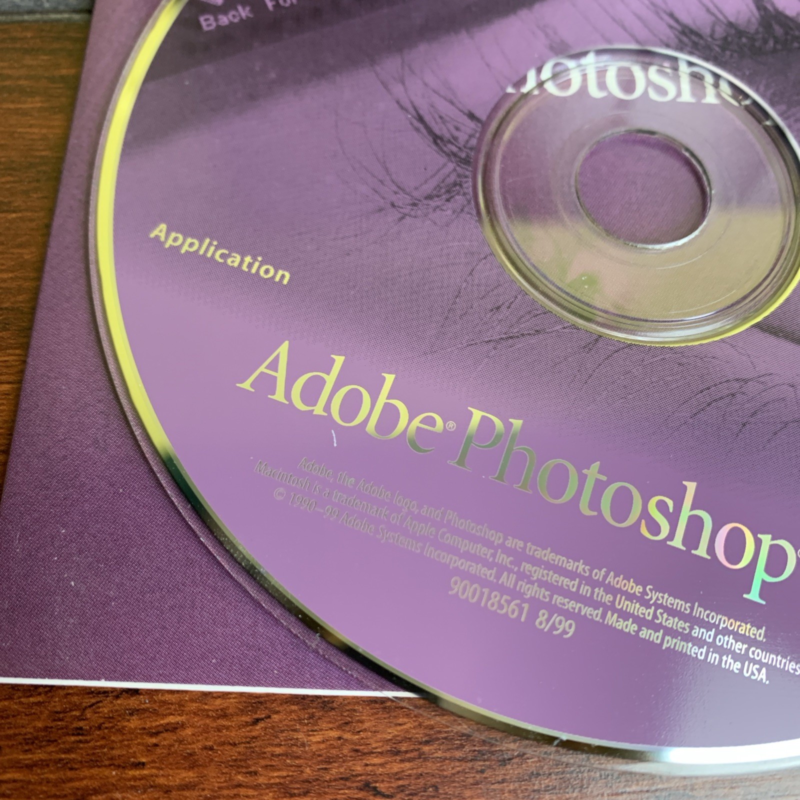 1999 Photoshop 5.5 for Macintosh MAC Serial Number CD, Windows/MAC Training Disk