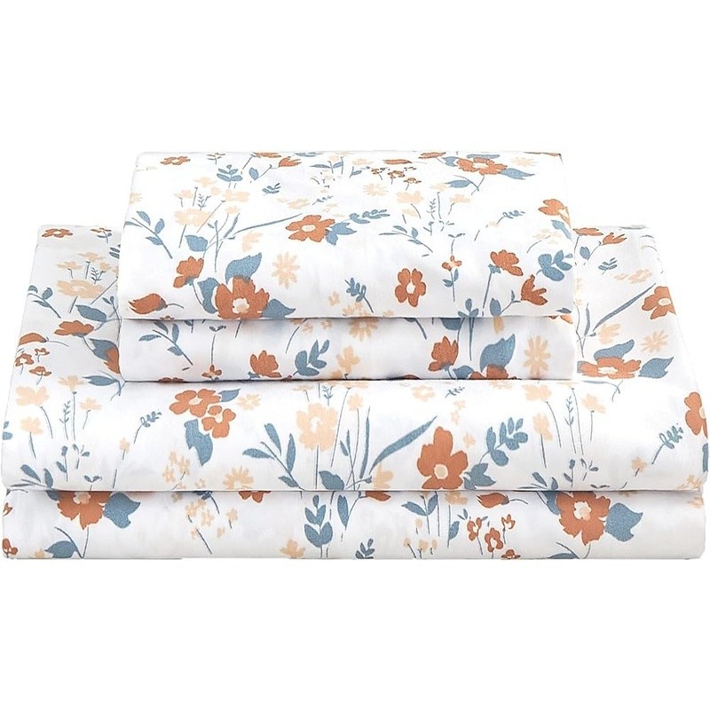 Floral Microfiber Bed Sheet Set Soft Deep Pocket Fitted Durable Pillowcases New