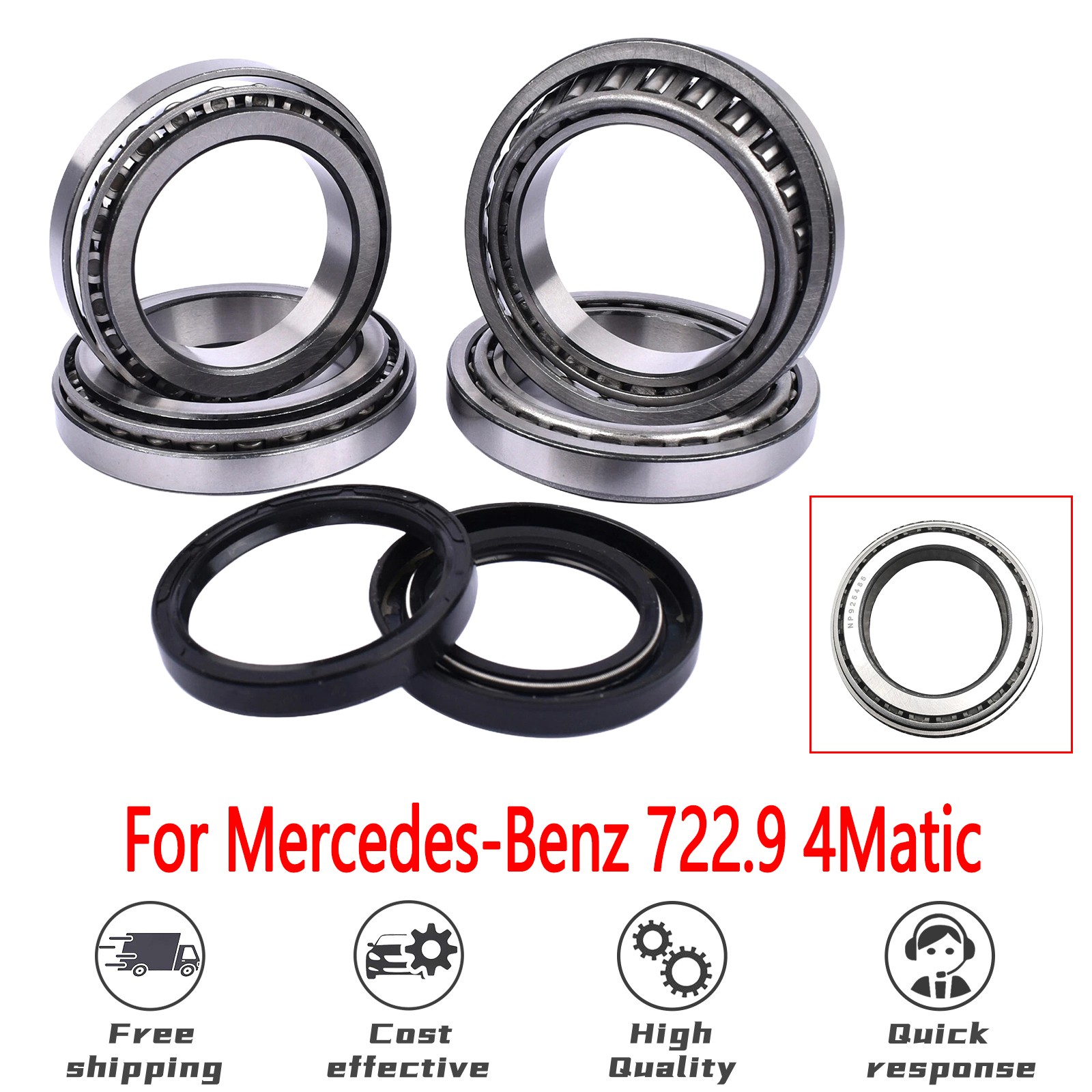 NEW For Mercedes-Benz 722.9 4Matic Transfer Case Rebuild Bearings & Seals Kit US
