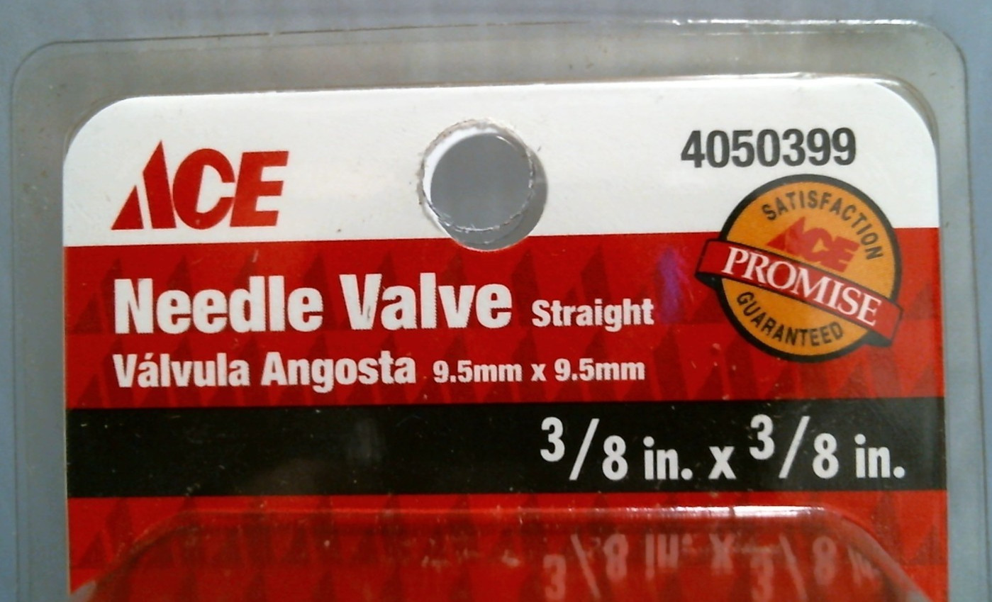 ACE Needle Valve 3/8" X 3/8" (4050399) FS