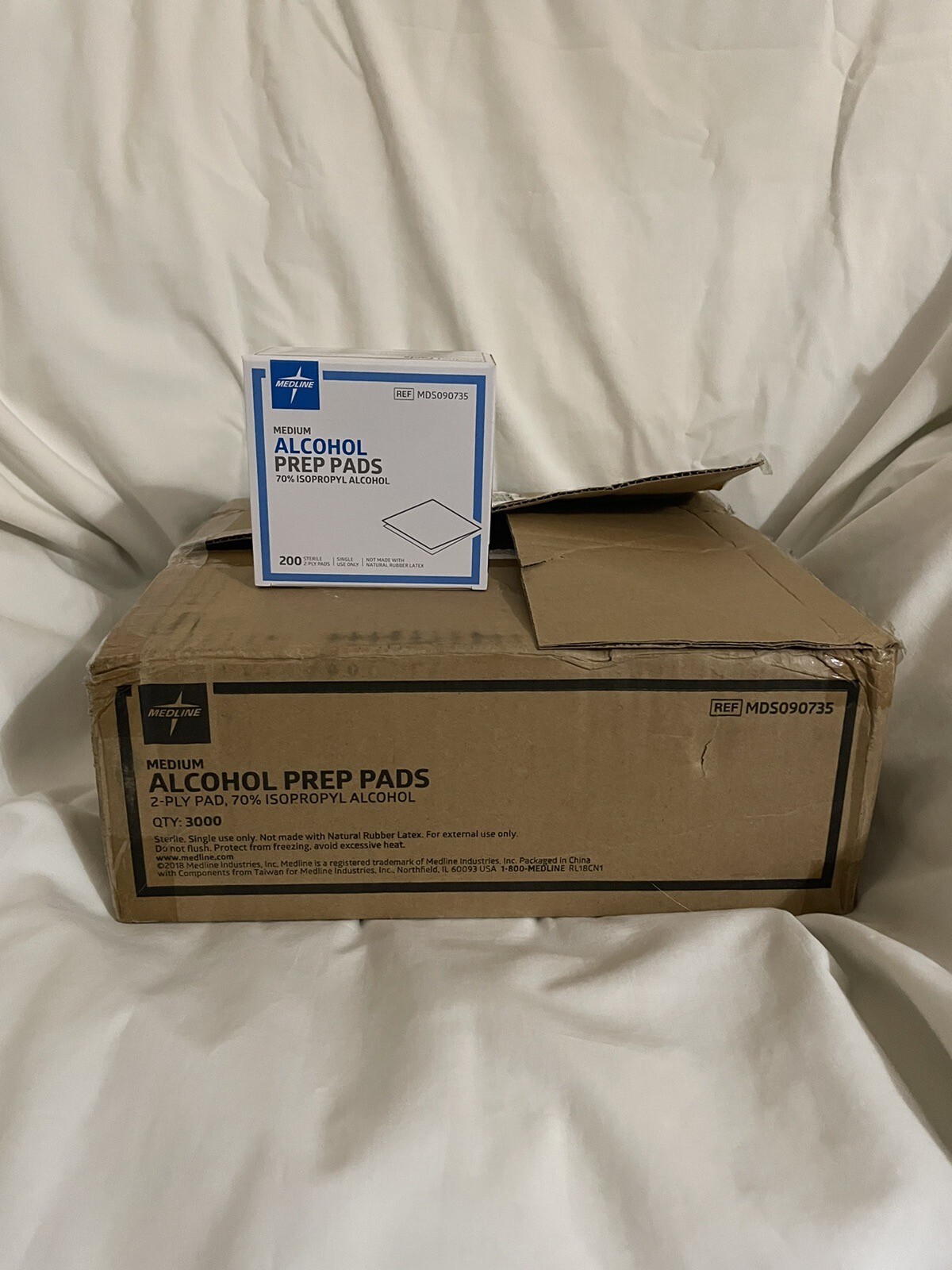 Medline Medium Alcohol Prep Pads 2 Ply