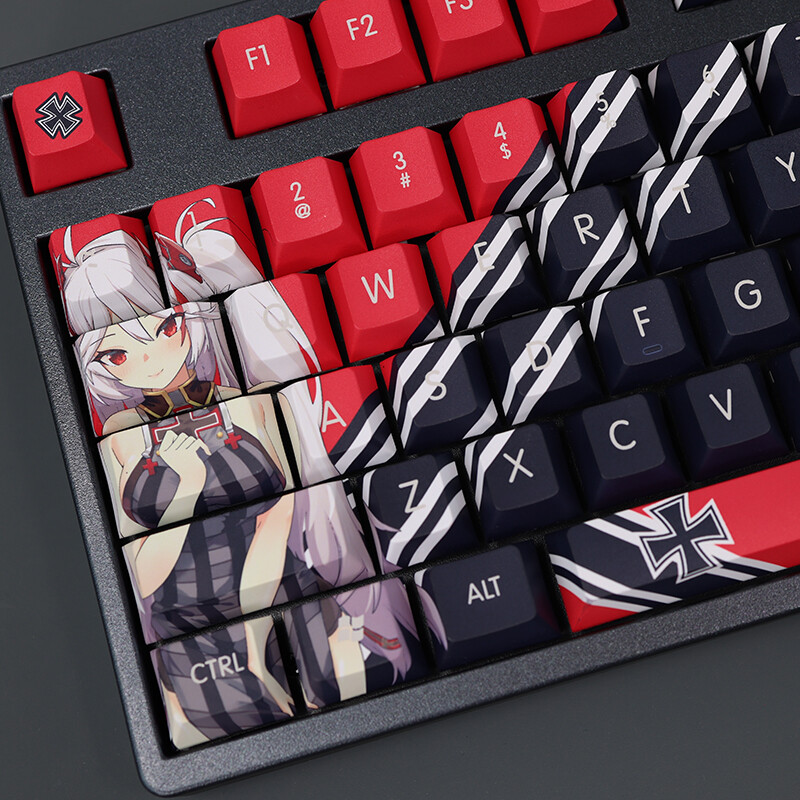 Azur Lane KMS Prinz Eugen Button PBT Sublimation Cherry MX 108 Keys Keycap