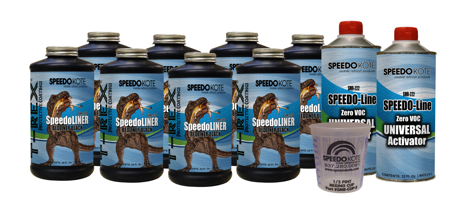 T-Rex Black spray-on truck Bed Liner, SMR-1000-K8NG Truck Bedliner, NO GUN