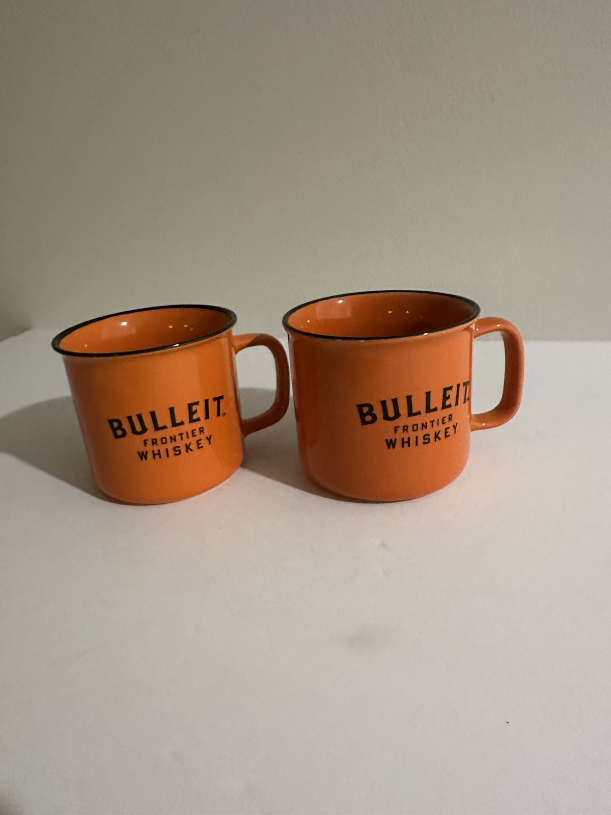 Bulleit Orange Distillery Theme Mugs Set of 2 collectable