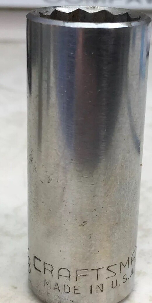 Craftsman 3/8 Drive 12pt Deep Socket (2” Tall), 5/8”, No Model, USA 🇺🇸 Blue
