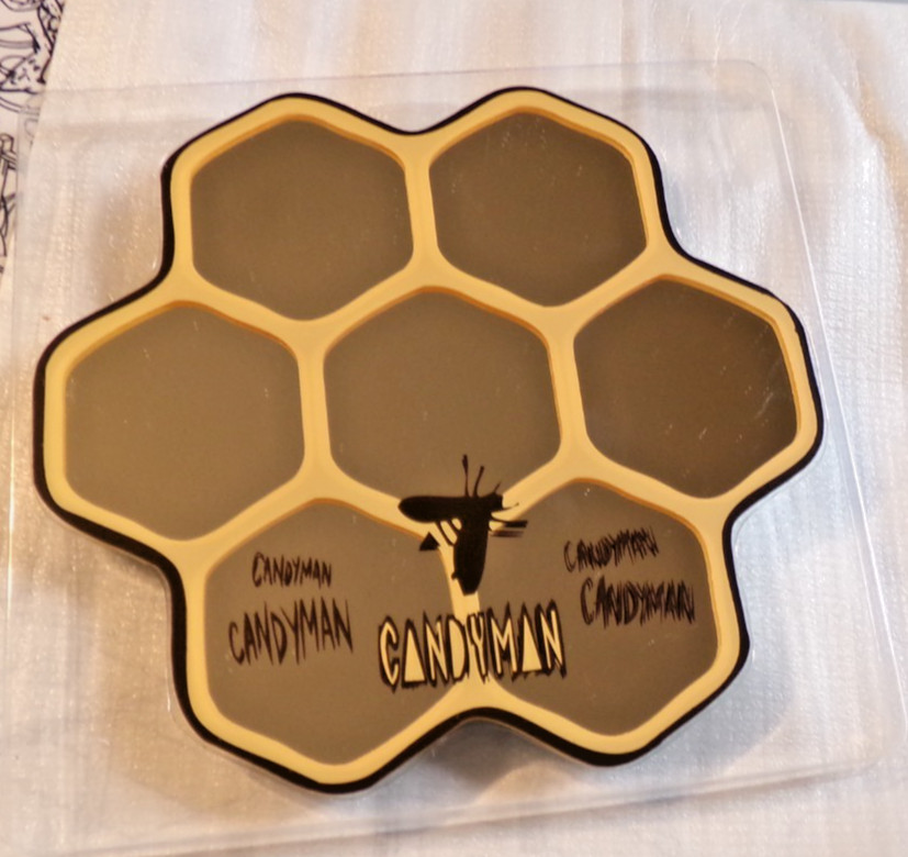 Loot Fright Exclusive 2022 Candyman Honeycomb Shape Mirror NIB 6" Diam. w/Box