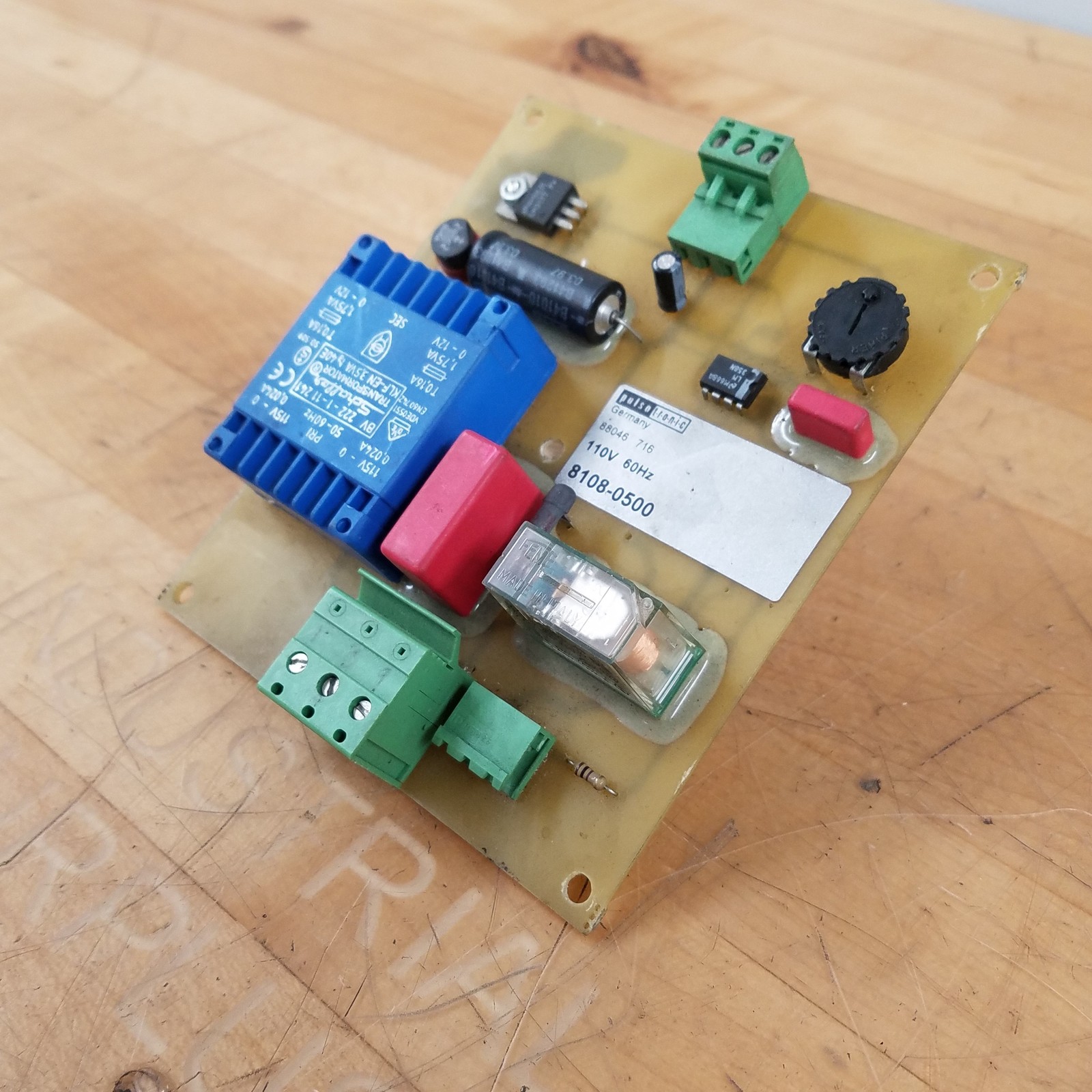 Pulsotronic 8108-0500 Power Supply Card W/Relay - USED