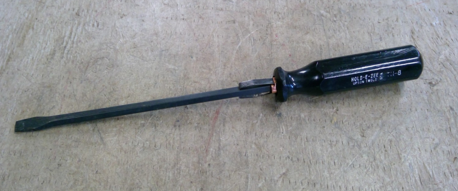 12 1/2" Hold E Zee slotted screwdriver TH-8 Upson tools USA made
