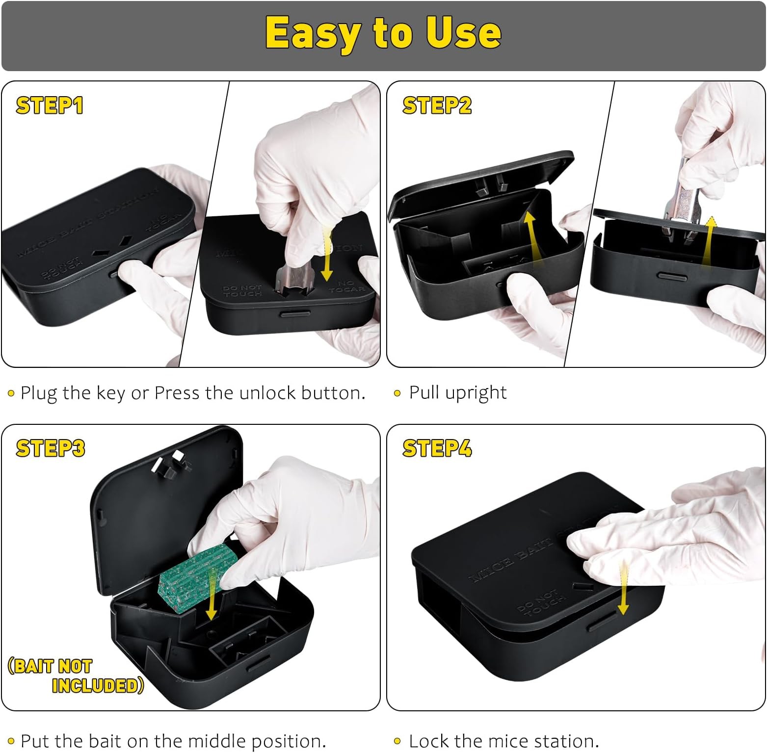 Mouse Stations with Keys 6 Pack, Keyless Design and Key Required Mouse Statio...