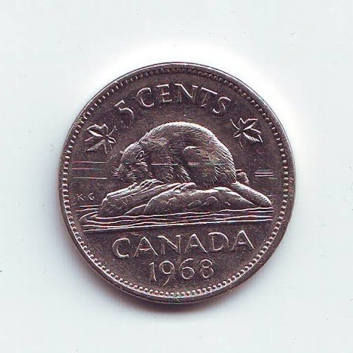CANADA - 5 Cents - Elizabeth II 1968 - Nickel • 4.54 g • ⌀ 21.21 mm