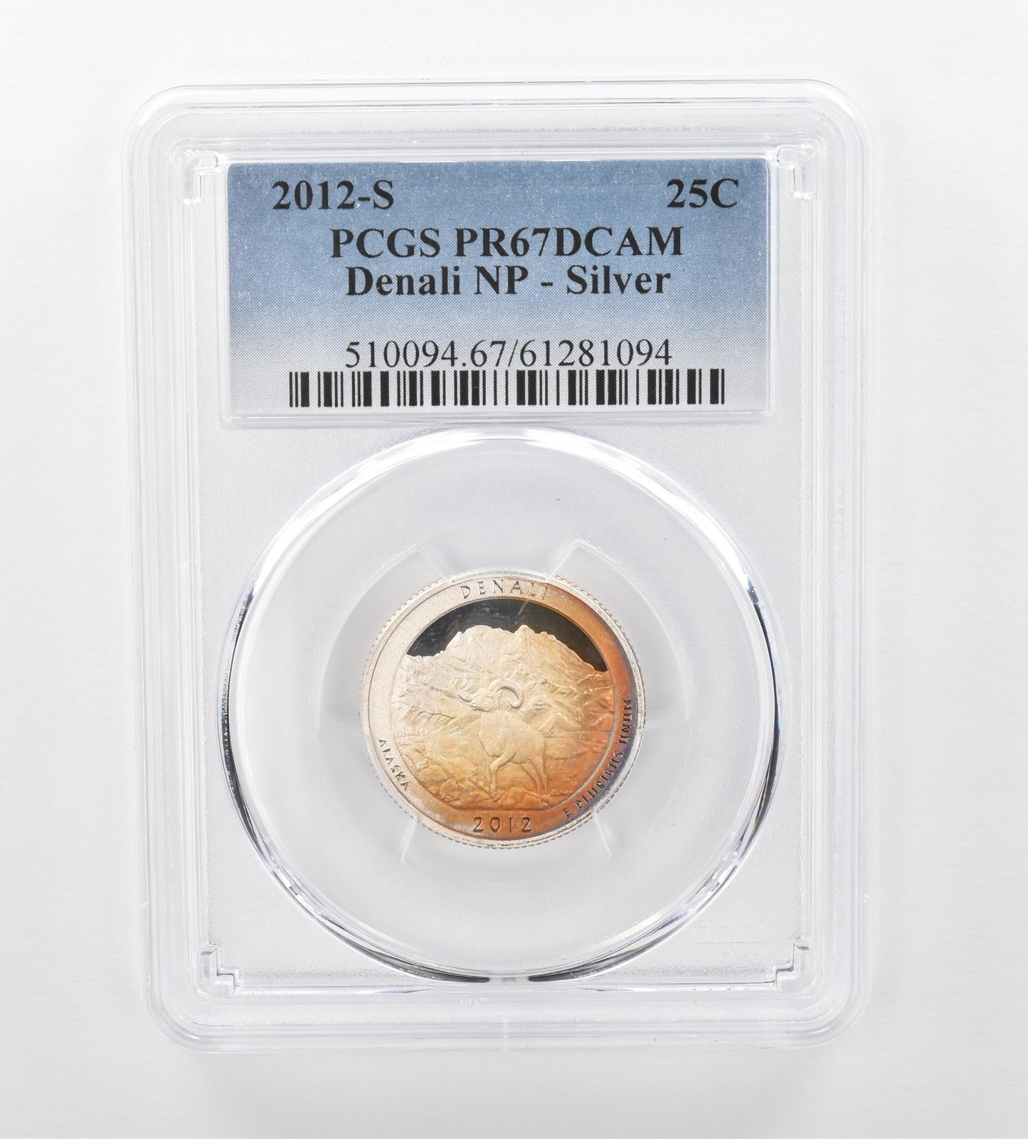 2012-S ATB Quarter Denali Silver PR67 DCAM PCGS Beautiful Tone *0943