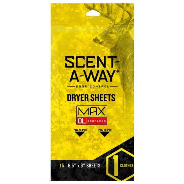 Hunters Specialties Scent-A-Way MAX Odorless Dryer Sheets