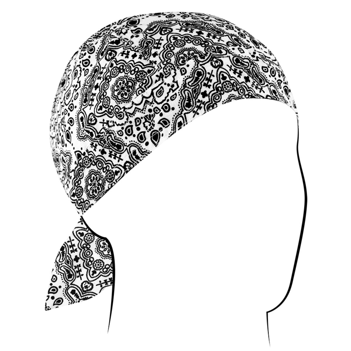 Zan® Flydanna® Cotton White Paisley
