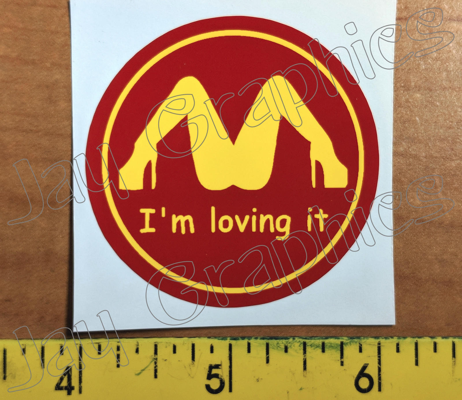 (3) Funny IM LOVING IT Hard Hat Stickers Motorcycle Safety Helmet Decals - USA!