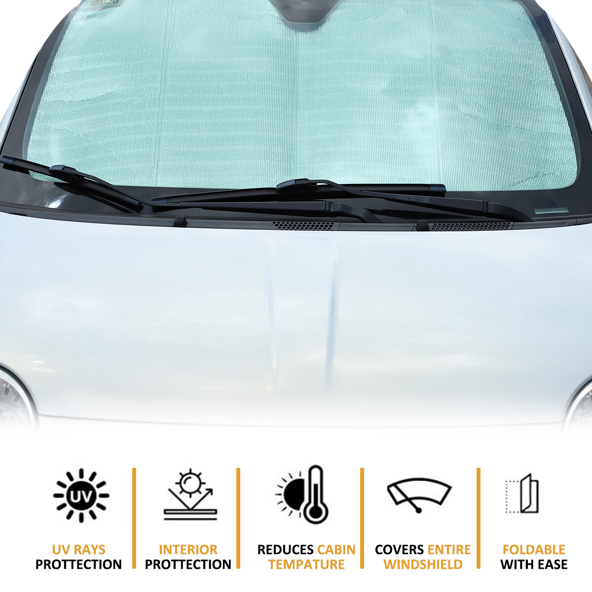 For Fiat 500 2010-2022 Front Windshield Sunshade UV Protection Sunshade