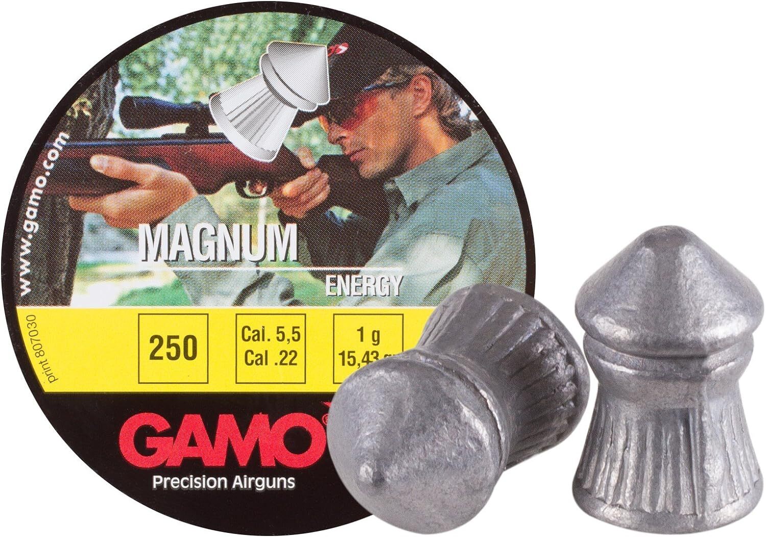 GAMO 250 Count PRO MAGNUM Pointed 5.5mm .22 Caliber Pellets Hunting Target