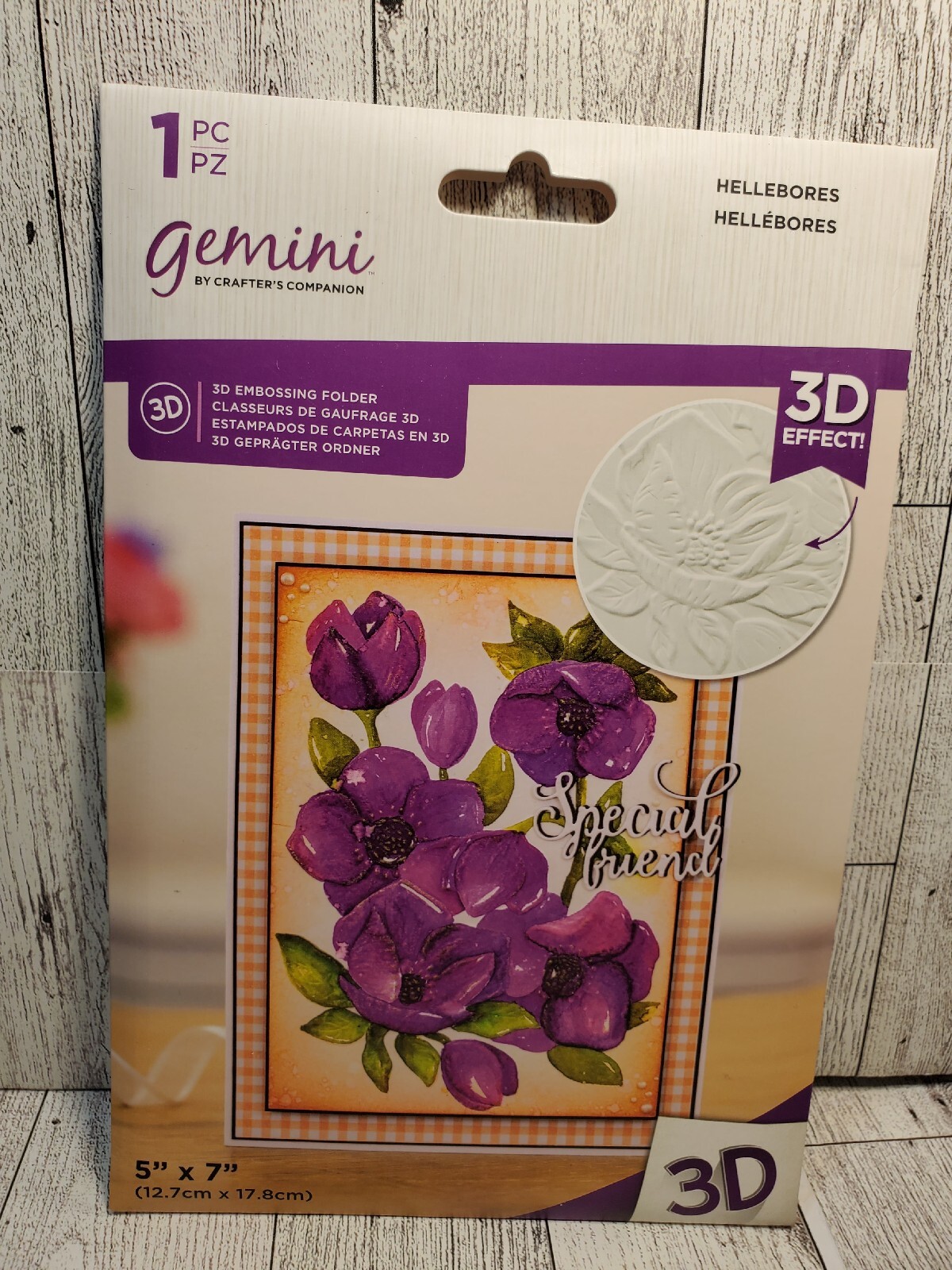 CC2 Crafters Companion Hellebores Flowers Floral 3D Embossing Folder New