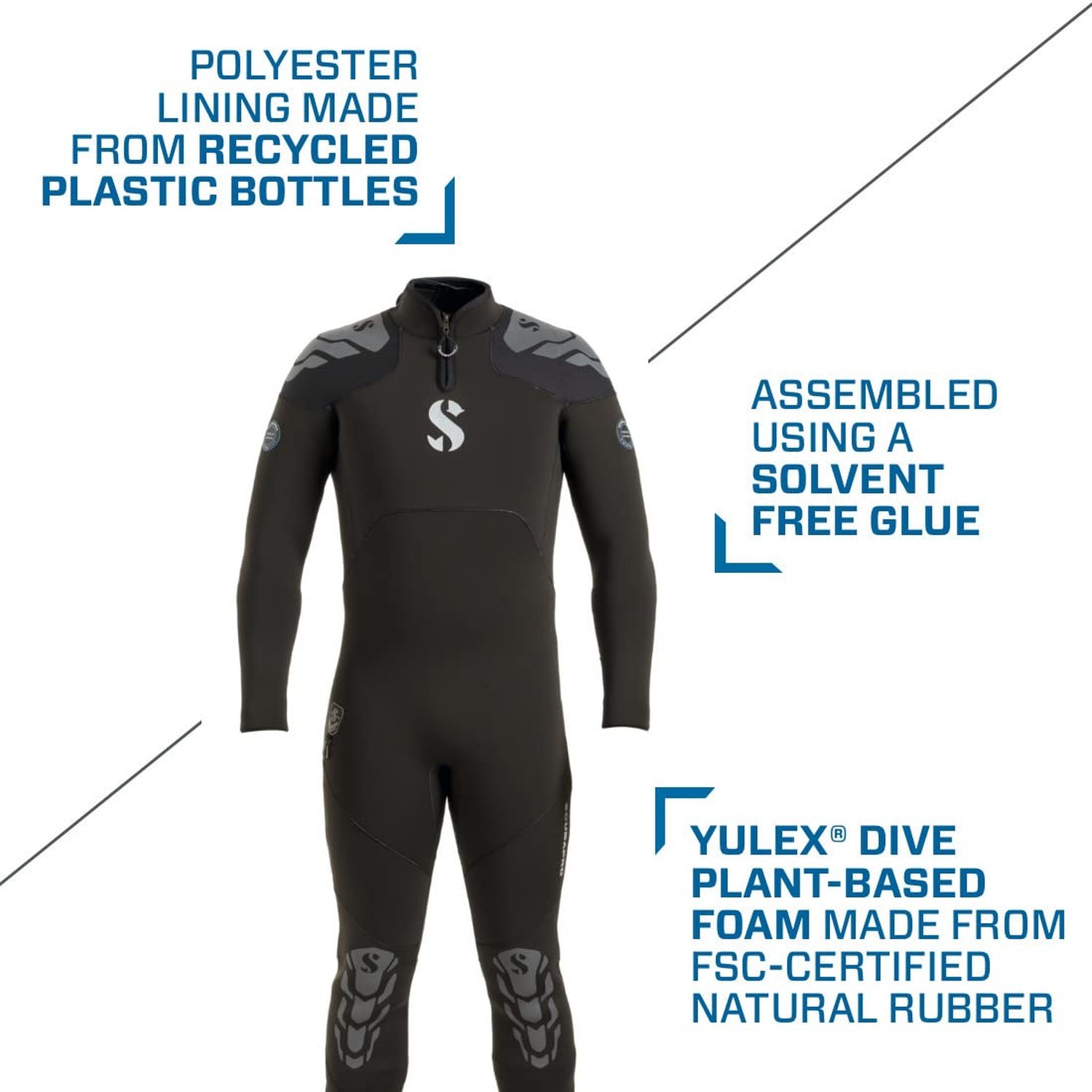 SCUBAPRO Everflex Yulex Dive Steamer, Men, 5/4mm X-Large Short