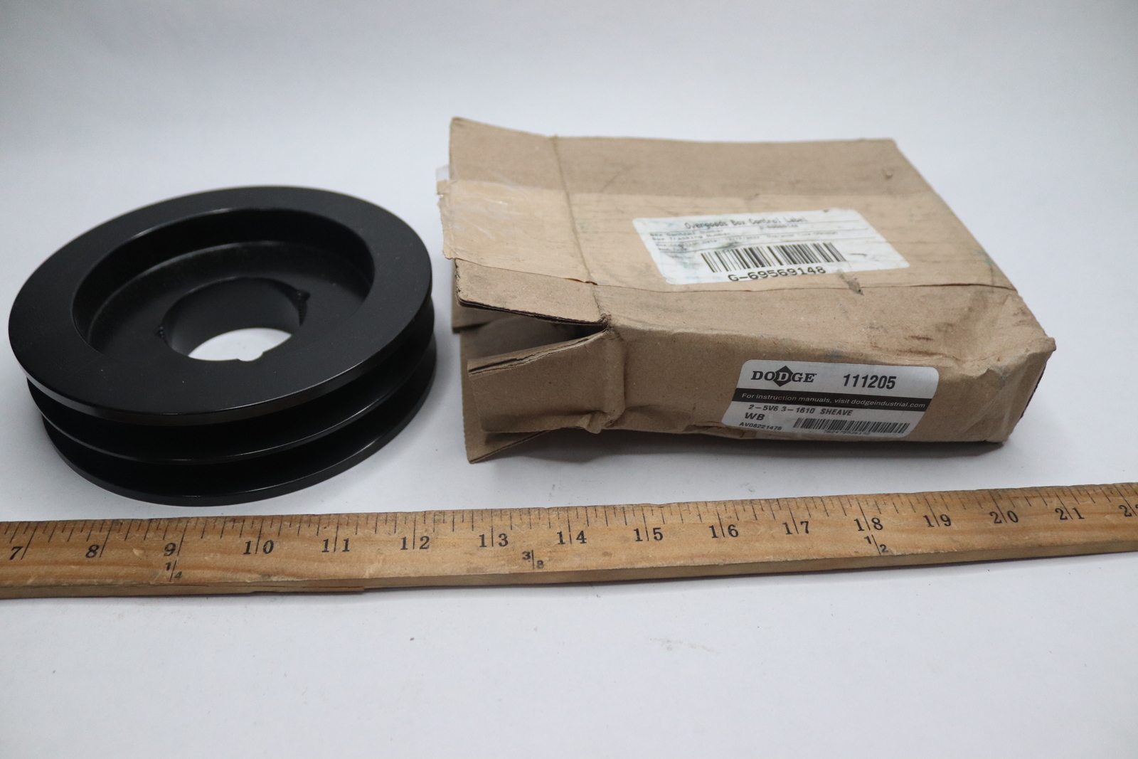 Sheave 2 Grooves 6.3" OD 111205 2-5V6.3-1610