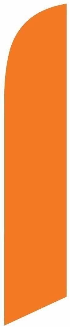 Solid Orange Feather Banner Swooper Flag - NO WIND REQUIRED - Replacement...