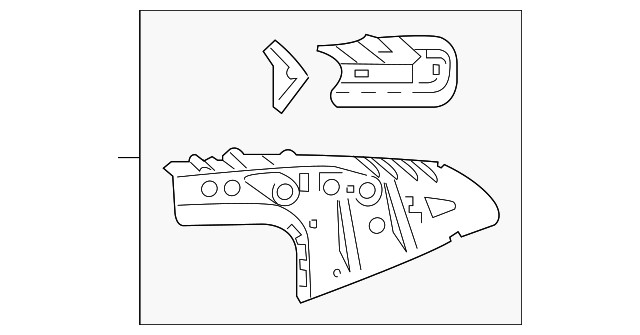 Genuine GM Passenger Side Quarter Inner Panel 23398775