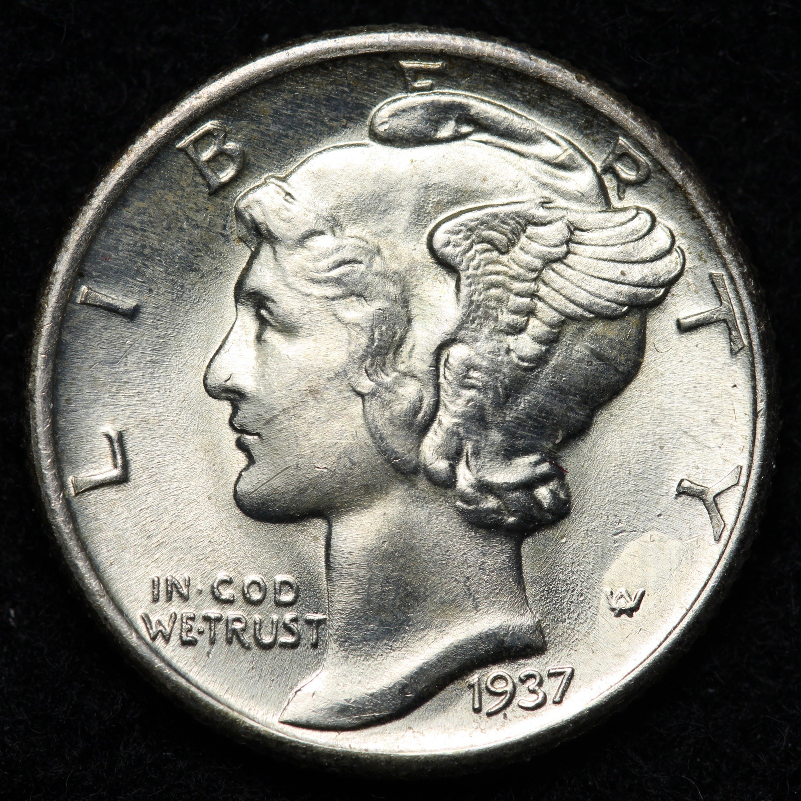 1937 Mercury Silver Dime GEM BU *UNCIRCULATED* MS E268 DYRCU