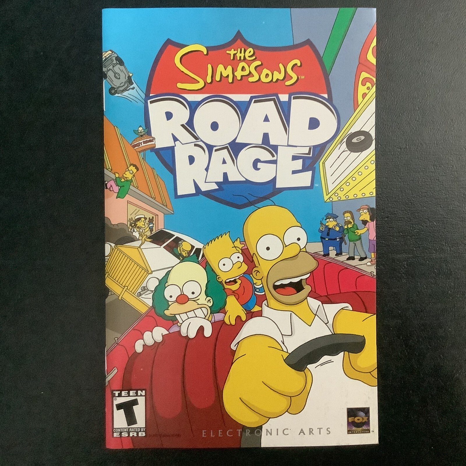 Simpsons Road Rage PS2 PlayStation 2 Instruction Manual Only