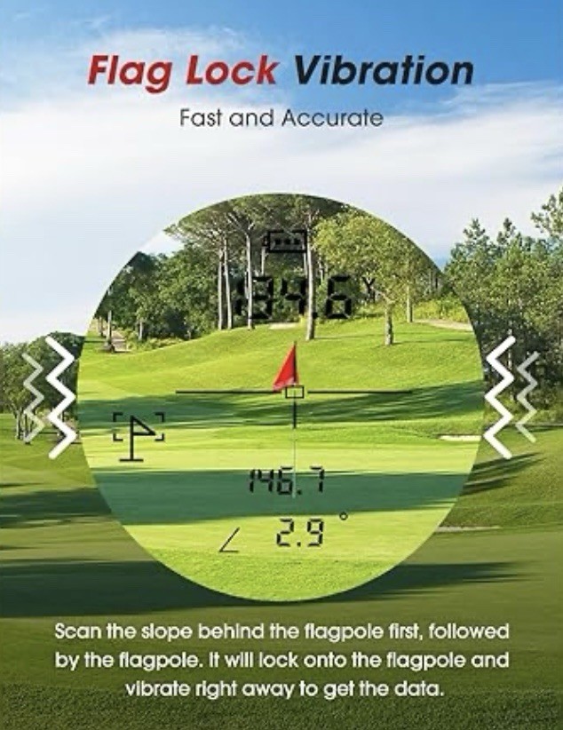 BIRDIEPULAE Golf Rangefinder with Slope & Magnet