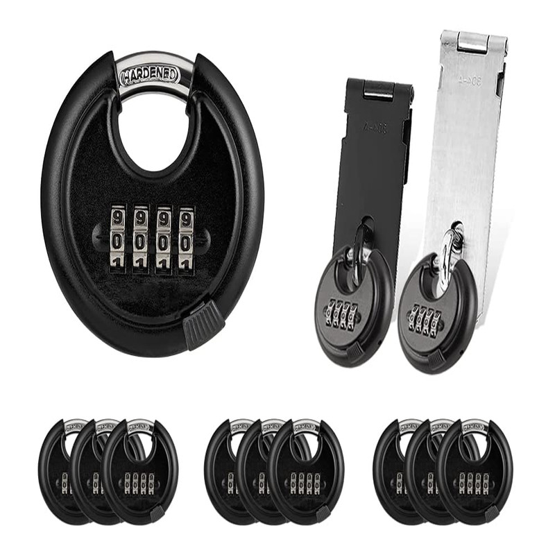 Wulalack 70Mm Weatherproof Combination Lock Disc Padlock Combination 4