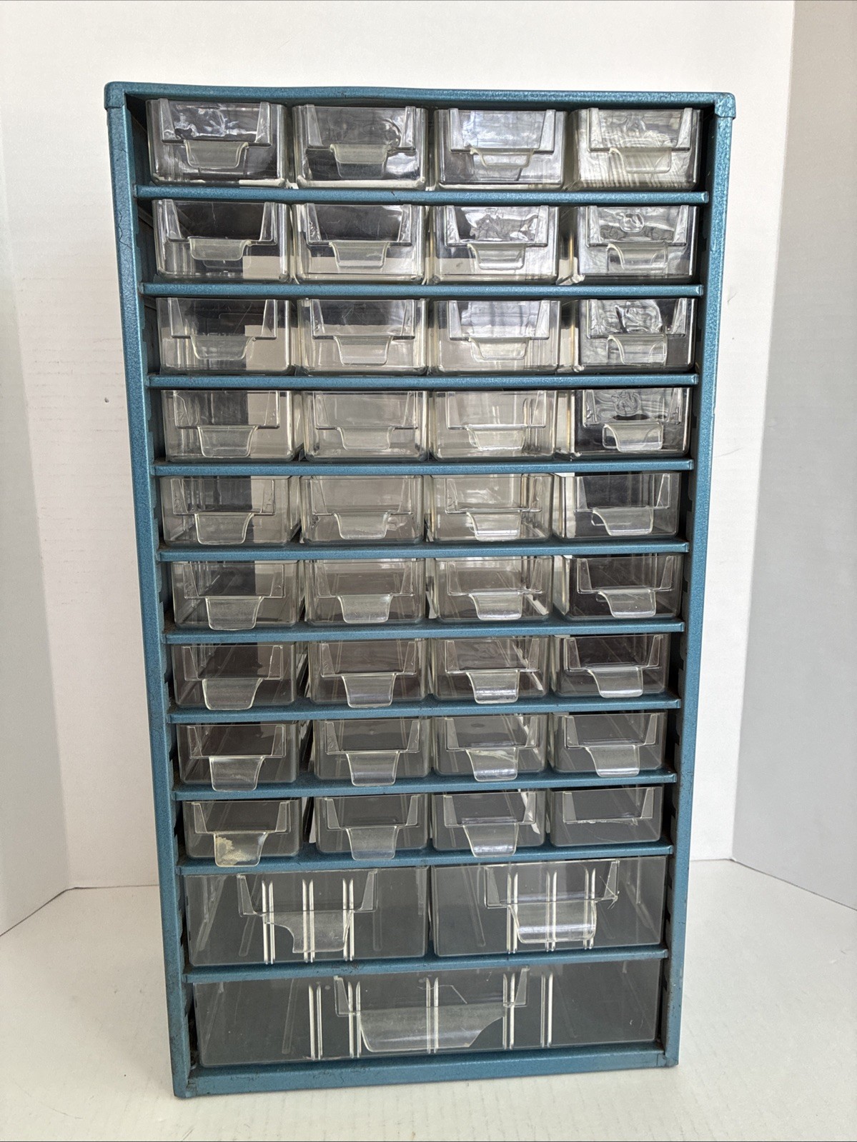 VTG GRANTS 39 Drawer Metal Storage Cabinet Organizer Parts & 35 Dividers CLEAN !