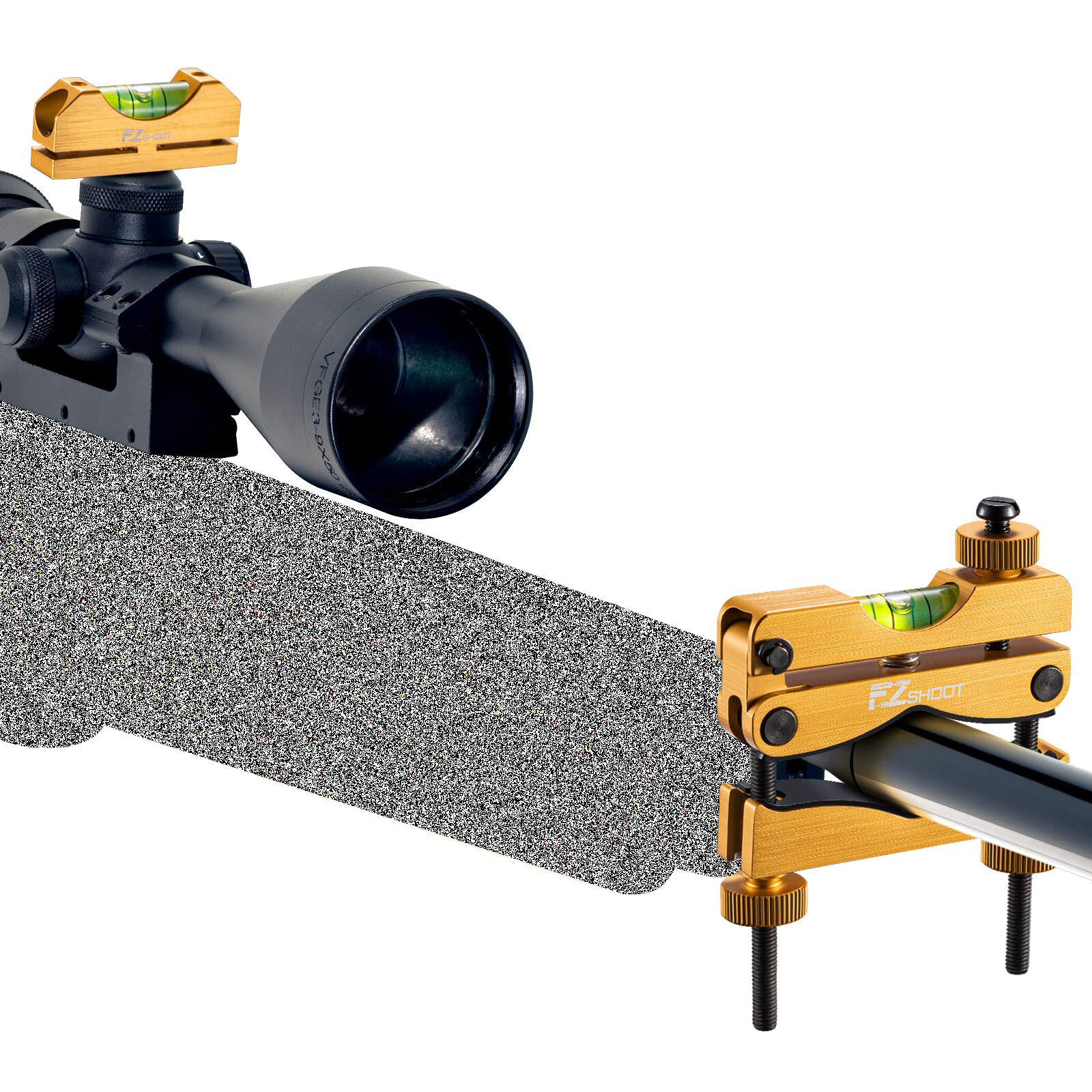 Scope Bubble Level with Magnetic Bottom + Barrel Clamp Scope Leveling Tool Combo
