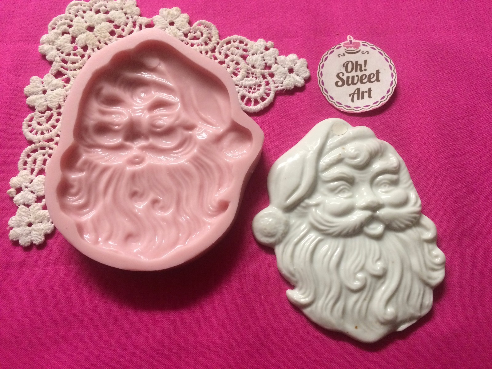 Christmas Big Santa Claus Silicone Mold Food Safe Cake Decoration Candy Cupcake