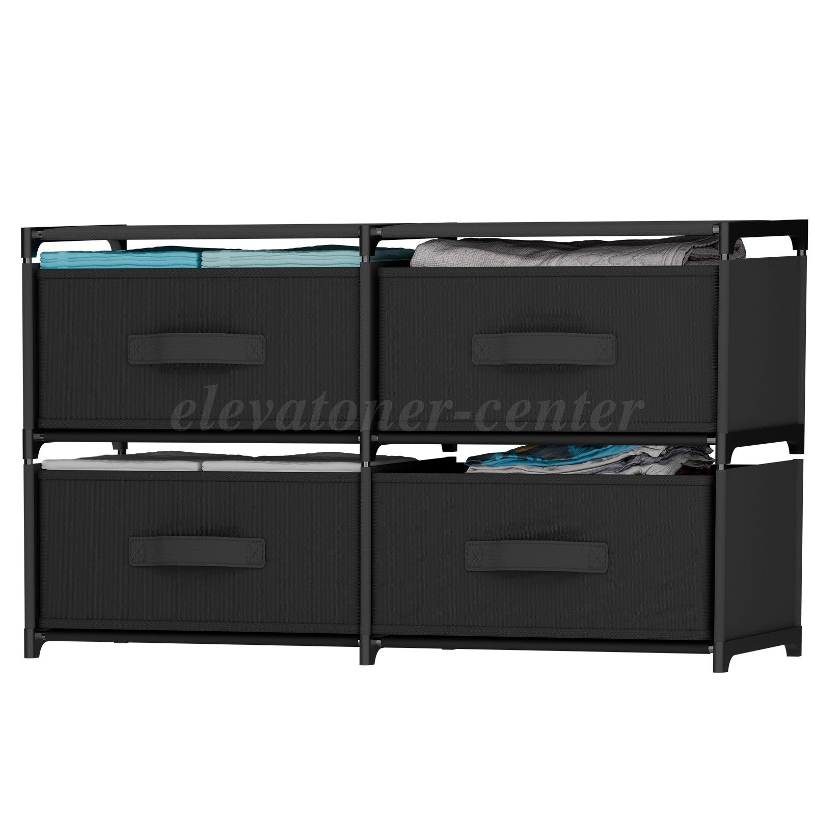 Non-Woven Fabric Multi-Functional Storage Cabinet, Double Row 4-Drawer