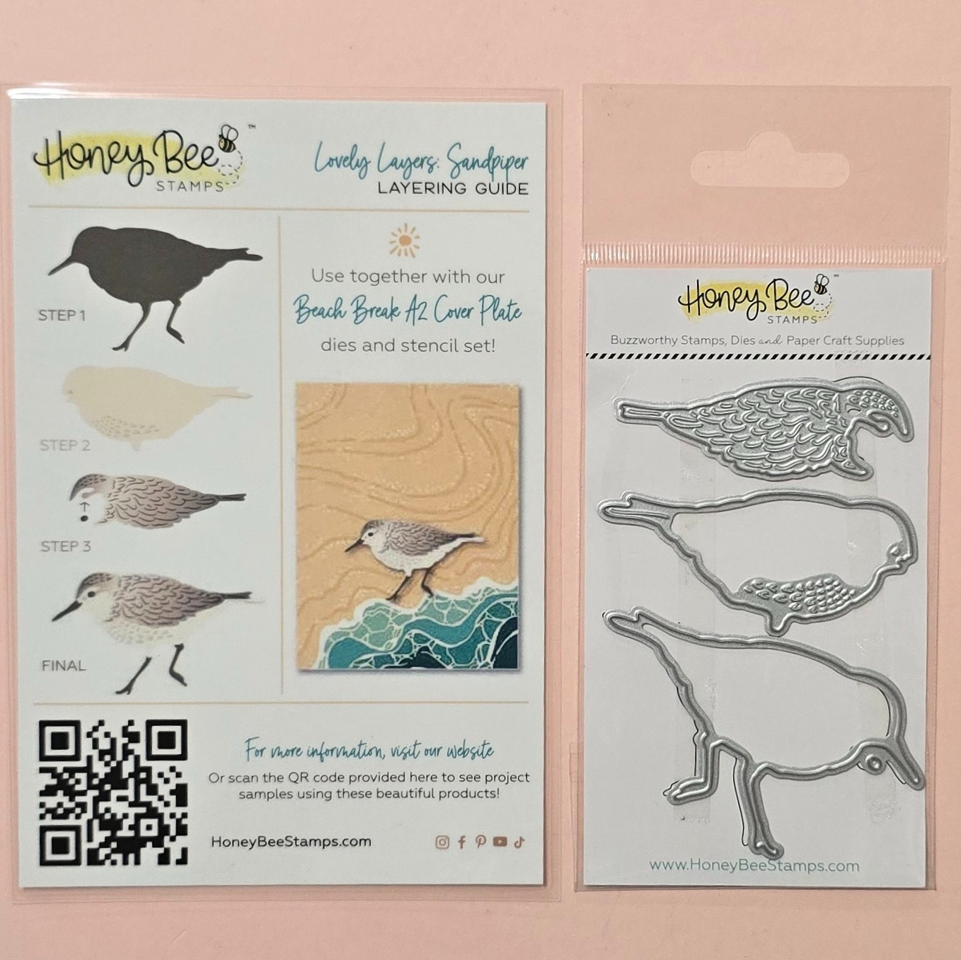 Honey Bee Stamps SANDPIPER LOVELY LAYERS Cutting Dies