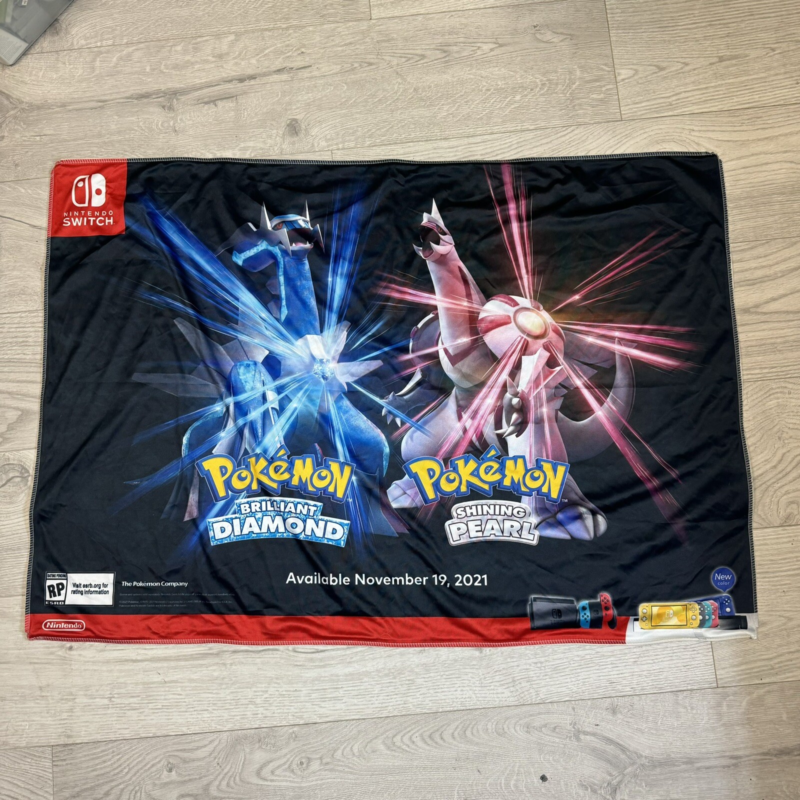 Pokemon Diamond and Pearl Cloth Gamestop Promo Cloth 48" x 34" Banner Poster