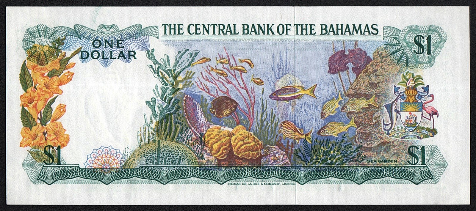 1974 Bahamas, $1 One Dollar, Pick-35a, UNC