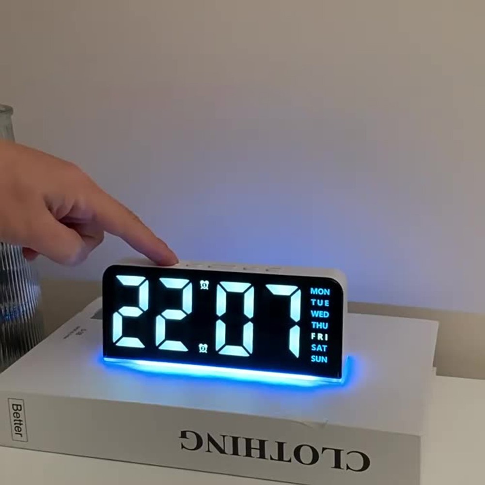 MultiFunction Digital Desk Clock with Ambient Light and Power Supply Options