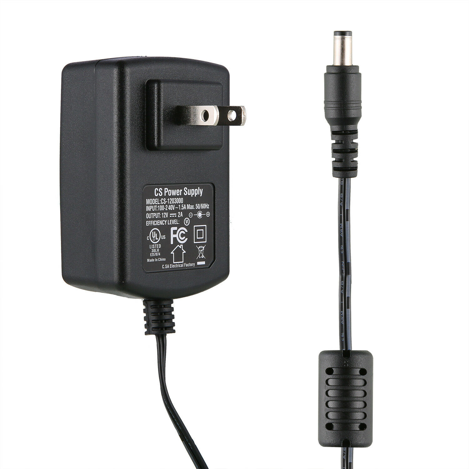 ANNKE US 12V 2A Power Supply AC DC Adapter Charger for Home CCTV Security System